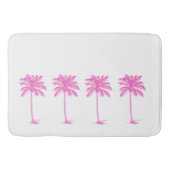 Roze en witte palmboom badmat (Voorkant)