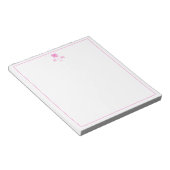 Roze en Witte Palmboom Monogram Notitieblok (Schuin)