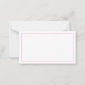 Roze en Witte Palmboom Monogram Notitiekaartje (Achterkant)