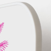 Roze en Witte Palmboom Monogram Pickleball Paddle (Links Detail)