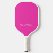Roze en Witte Palmboom Monogram Pickleball Paddle (Achterkant)
