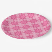 Roze en witte papieren Borden Papieren Bordje (Gekanteld)