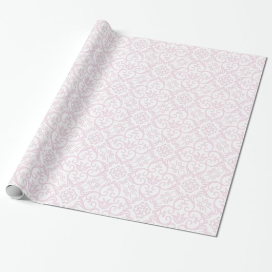 Roze en witte papiergift - omloop cadeaupapier (Uitgerold)