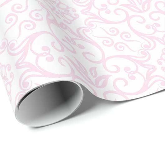 Roze en witte papiergift - omloop cadeaupapier (Rol Hoek)