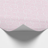 Roze en witte papiergift - omloop cadeaupapier (Hoek)