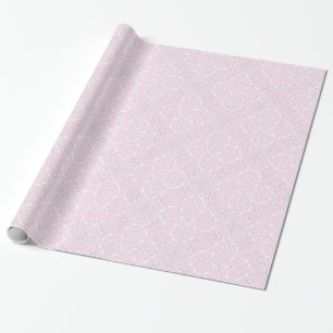 Roze en witte papiergift - omloop cadeaupapier