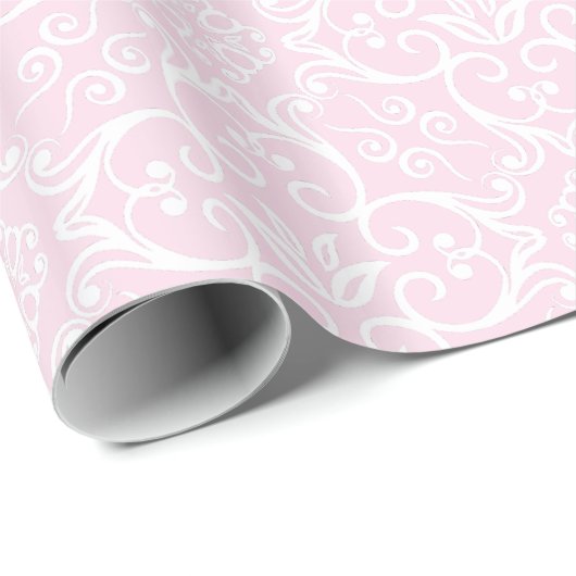Roze en witte papiergift - omloop cadeaupapier (Rol Hoek)
