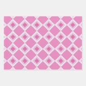 Roze en Witte Papierpakket 80 Inpakpapier Vel (Voorkant 3)