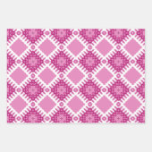 Roze en Witte Papierpakket 80 Inpakpapier Vel (Voorkant)
