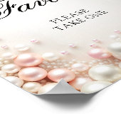 Roze en witte parels Vrijgezellenfeest Favors Poster (Hoek)