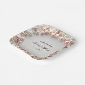 Roze en witte parels Vrijgezellenfeest Papieren Bordje (Gebogen)
