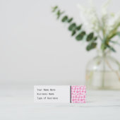 Roze en witte parfumflespatroon. mini visitekaartje (Staand voorkant)