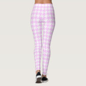 Roze en Witte Pastel Houndstoot Leggings (Achterkant)