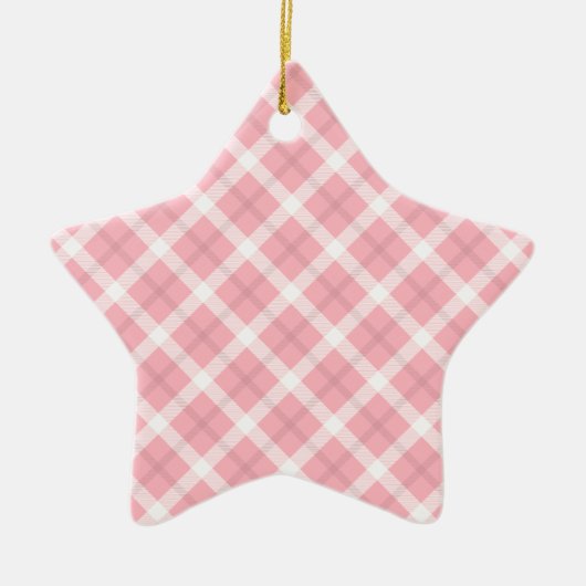 Roze en witte patronen keramisch ornament (Voorkant)