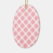 Roze en witte patronen keramisch ornament (Links)