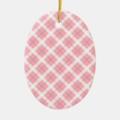 Roze en witte patronen keramisch ornament (Voorkant)