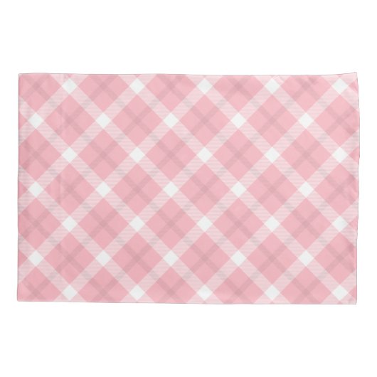 Roze en witte patronen kussensloop (Achterkant)