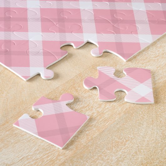 Roze en witte patronen legpuzzel (Zijkant)