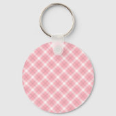 Roze en witte patronen sleutelhanger (Voorkant)