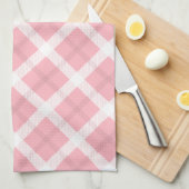 Roze en witte patronen theedoek (Quarter Fold)