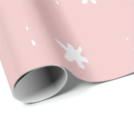 Roze en Witte Patroon Cadeaupapier