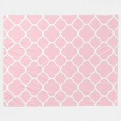Roze en witte patroon fleece deken (Voorkant (Horizontaal))