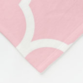 Roze en witte patroon fleece deken (Hoek)