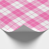 Roze en witte patroon |Groot | Cadeaupapier (Hoek)