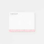 Roze en witte patroonpatronen post-it® notes (Voorkant)
