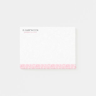 Roze en witte patroonpatronen post-it® notes