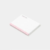 Roze en witte patroonpatronen post-it® notes (Schuin)