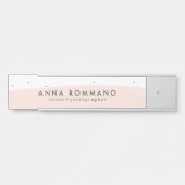 Roze en witte penseelstreken deurbordje (Voorkant)