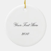 Roze en witte peppermint Snoep kerstversiering Keramisch Ornament (Achterkant)