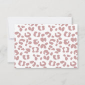 Roze en witte, persoonlijke luipaard afdrukken bedankkaart (Achterkant)