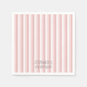 Roze en witte pinstripes servetten (Voorkant)