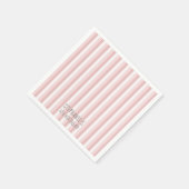 Roze en witte pinstripes servetten (Hoek)