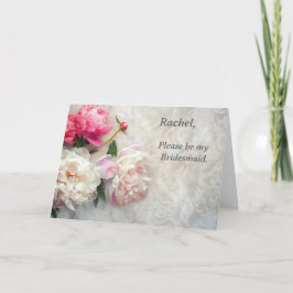 Roze en witte pioenen met kanten achtergrond