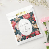 Roze en witte pioenen oosterse bruiloft bedankzakje (Gezegeld)