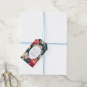 Roze en witte pioenen oosterse bruiloft cadeaulabel (Met Touw)