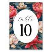 Roze en witte pioenen oosterse bruiloft kaart (Voorkant)