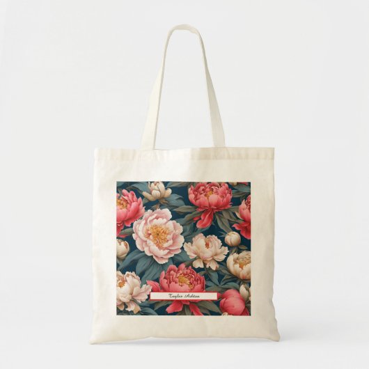  roze en witte pioenen oosterse tote bag (Voorkant)