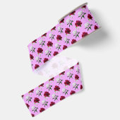 Roze en witte pioenpatroon cadeau lint (Achterkant)