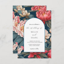 Roze en Witte Pioenrozen Oosterse Bruiloft