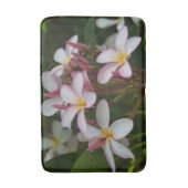 Roze en Witte Plumeria Badmat (Voorkant Verticaal)