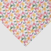 Roze en witte plumeria bloem tissuepapier (Detail)