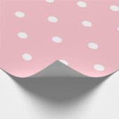 Roze en witte poka Dot Cadeaupapier (Hoek)