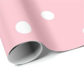 Roze en witte poka Dot Cadeaupapier (Rol Hoek)