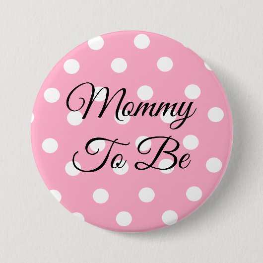 Roze en witte poka Dot mama om Button te worden (Voorkant)