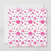 Roze en witte poka Dot Sweet Sixteen Uitnodiging (Achterkant)