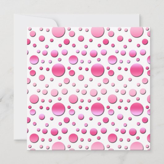 Roze en witte poka Dot Sweet Sixteen Uitnodiging (Achterkant)